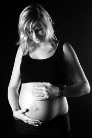 zwangerschapsfotografie zwartwit